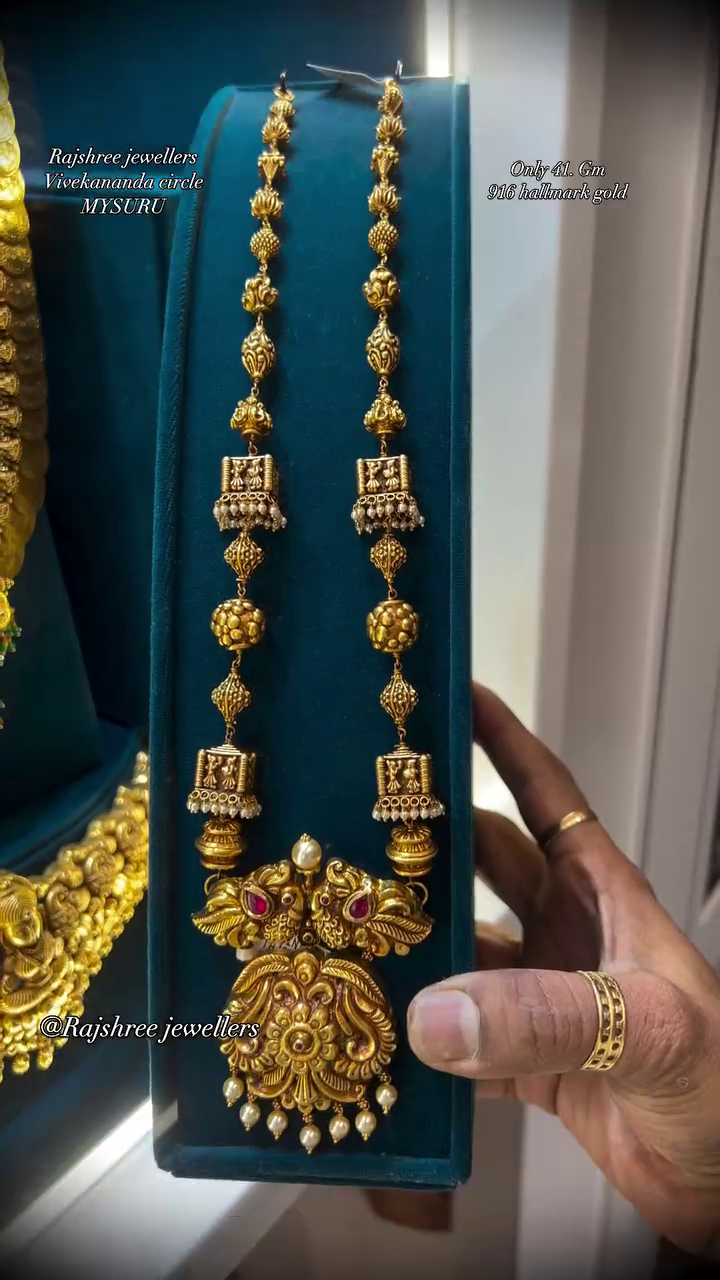 Traditional Gold Lond Necklace From 'Rajshree Jeweller'