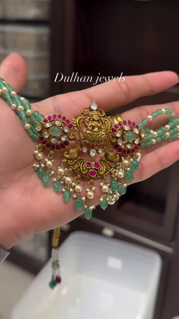 Traditional Lakshmi Jadau Kundan Polki Choker From 'Dulhan Jewels'