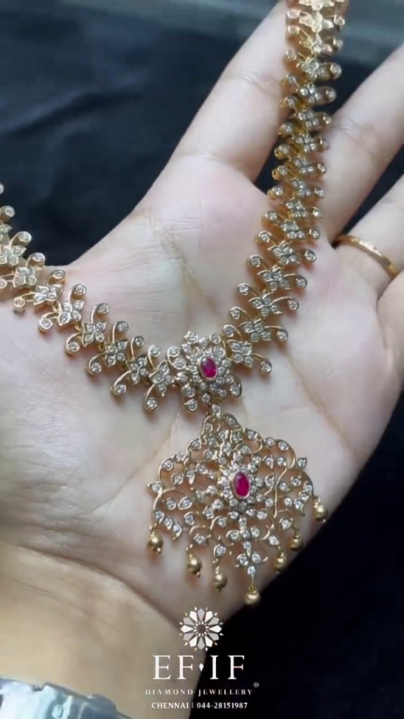 Trendy Diamond Necklace From 'EF-IF Diamonds Jewellery'