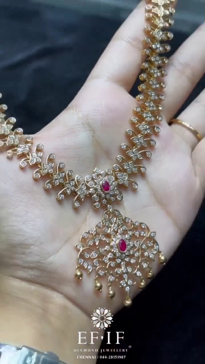 Trendy Diamond Necklace From 'EF-IF Diamonds Jewellery'