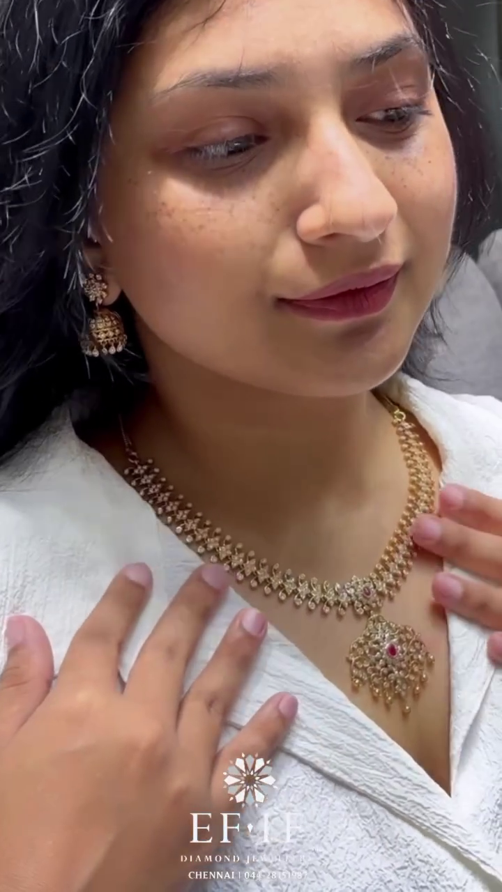 Trendy Diamond Necklace From 'EF-IF Diamonds Jewellery'