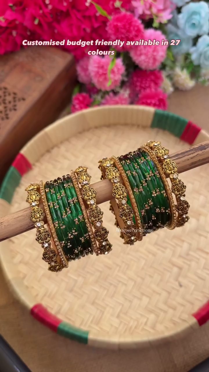 Beautiful Glass Bangles Collection From 'Maaya Creations'