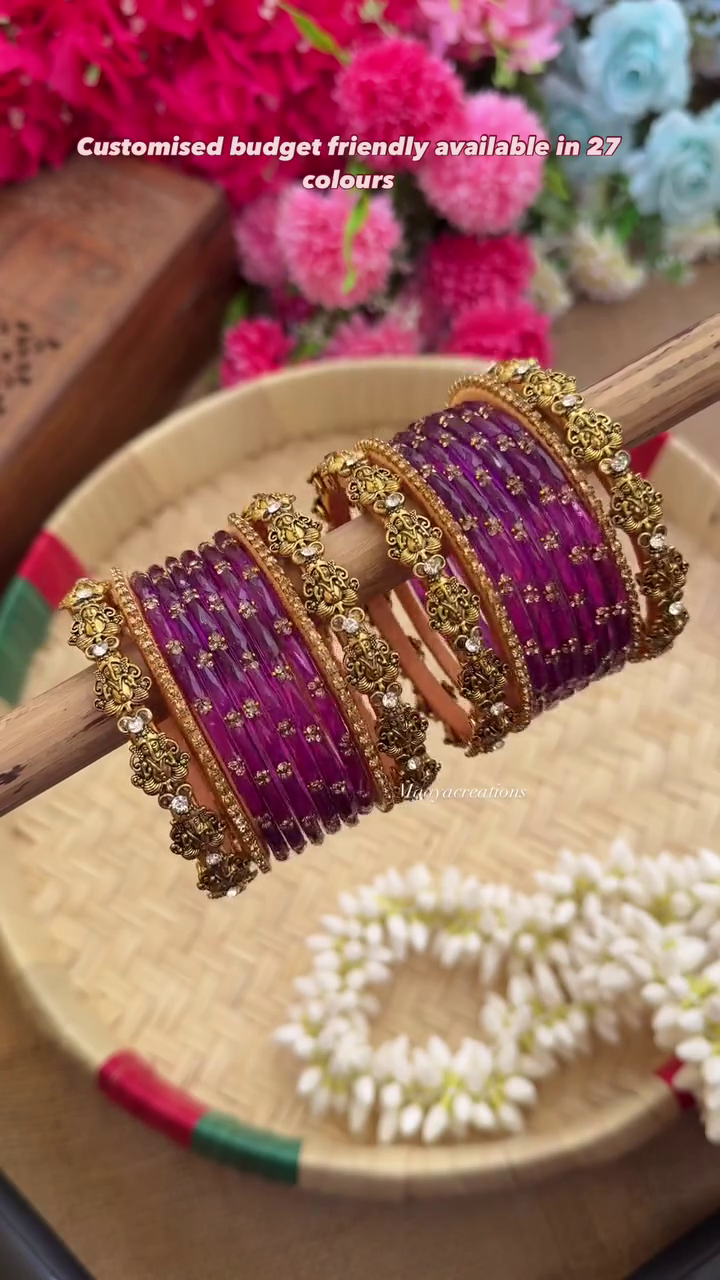 Beautiful Glass Bangles Collection From 'Maaya Creations'
