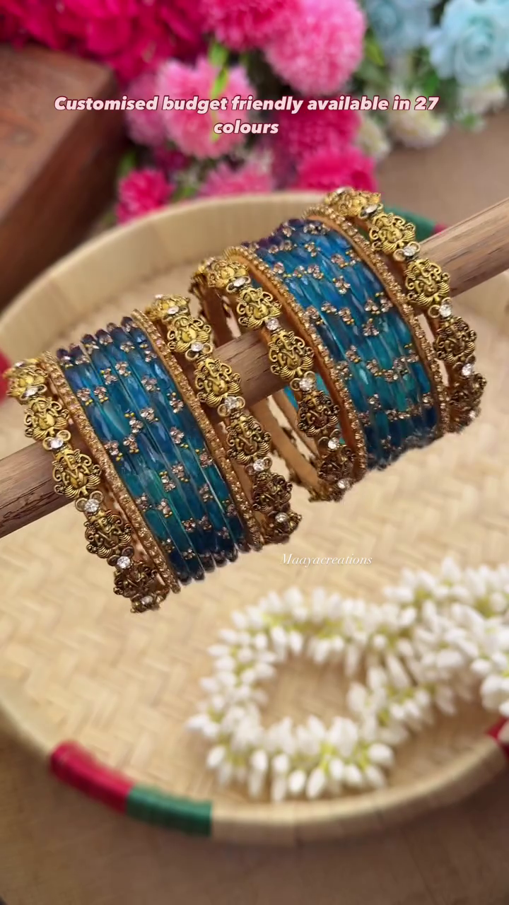 Beautiful Glass Bangles Collection From 'Maaya Creations'