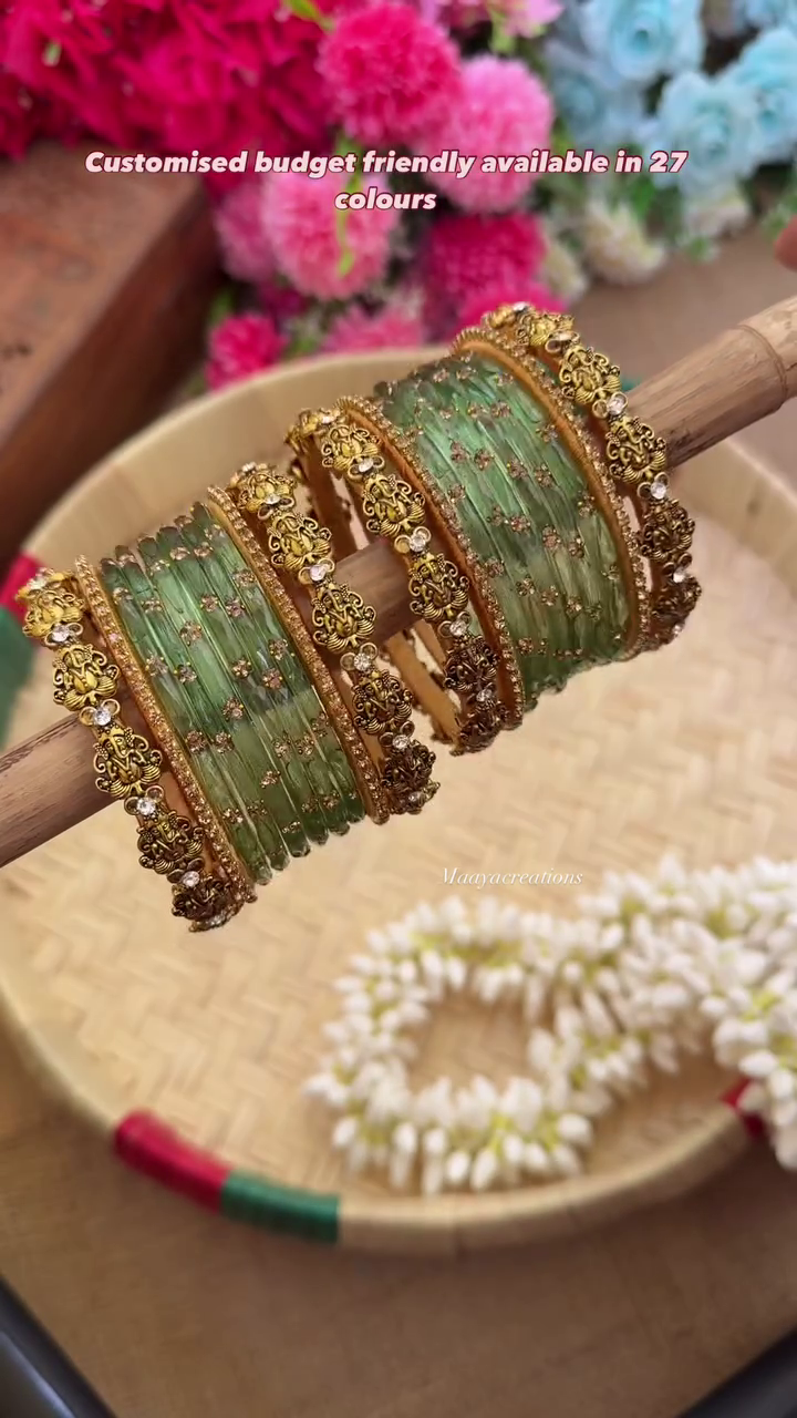Beautiful Glass Bangles Collection From 'Maaya Creations'