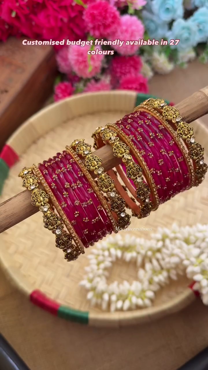 Beautiful Glass Bangles Collection From 'Maaya Creations'