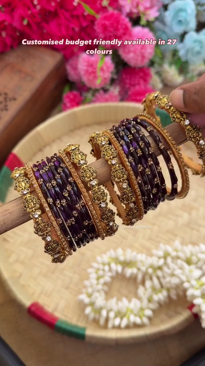 Beautiful Glass Bangles Collection From 'Maaya Creations'