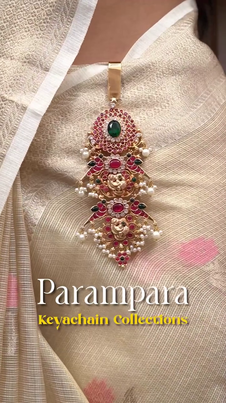 Gold Plated Saree Key Chains From 'Queens Jewel Emporium'
