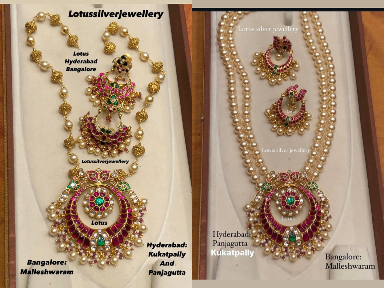 Gold Plated Pearl And Kundan Necklace Collections From 'Antique Lotus'