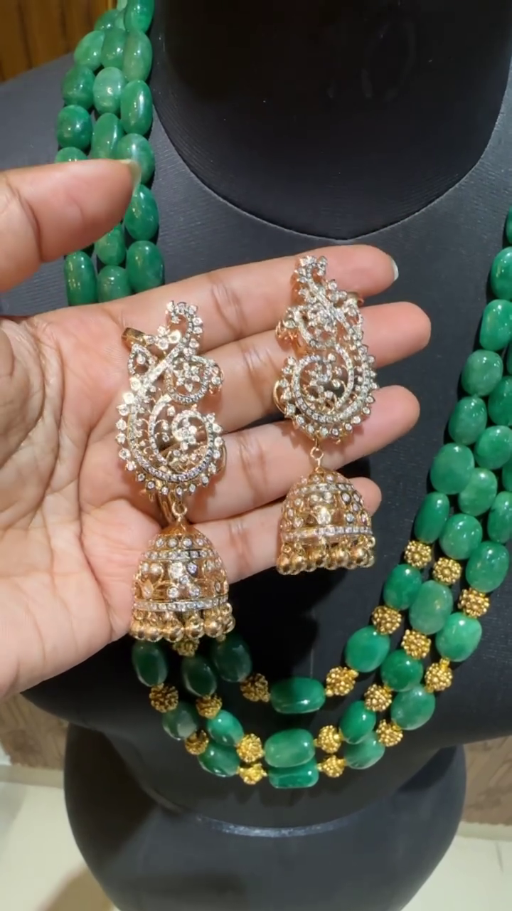 2 in 1 Diamond Earrings and Jhumkas From 'Athiva Jewels'