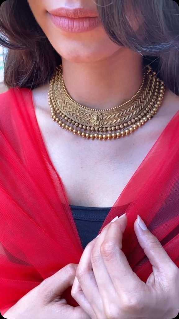 Gold Gejje Addige Necklace From 'Arnav Jewellery'