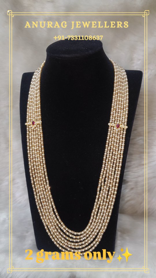 Gold Side Locket Long Necklace From 'Anurag Jewellers'