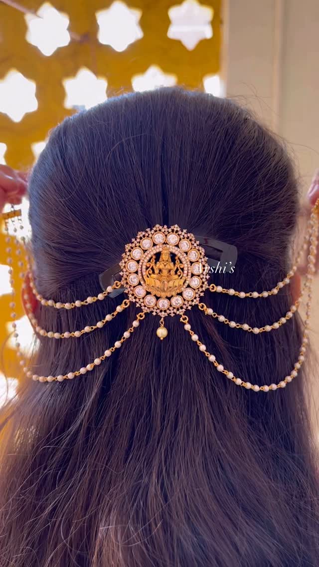 Lakshmi Jada Billai with Layers Pearl Mattals From 'Arshis'