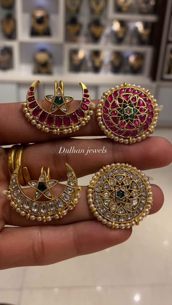 Jadau Kundan Surya Chandra Hair Ornaments From 'Dulhan Jewels'