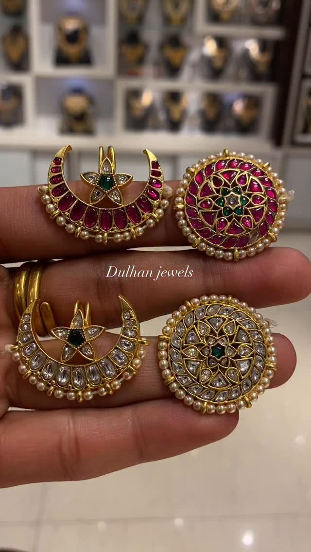 Jadau Kundan Surya Chandra Hair Ornaments From 'Dulhan Jewels'