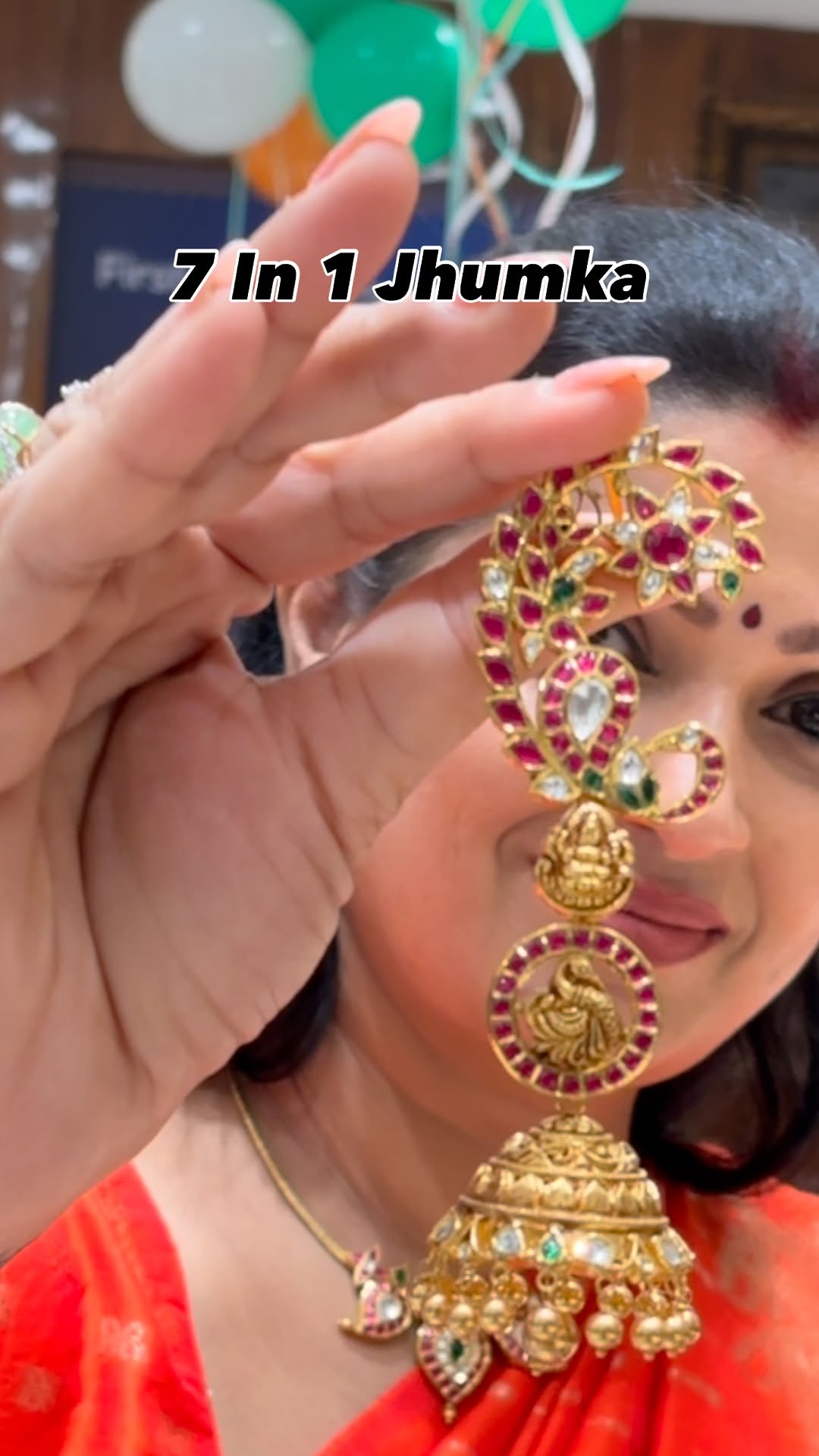 7 in 1 Gold Jhumkas From 'Mukunda Jewellers'