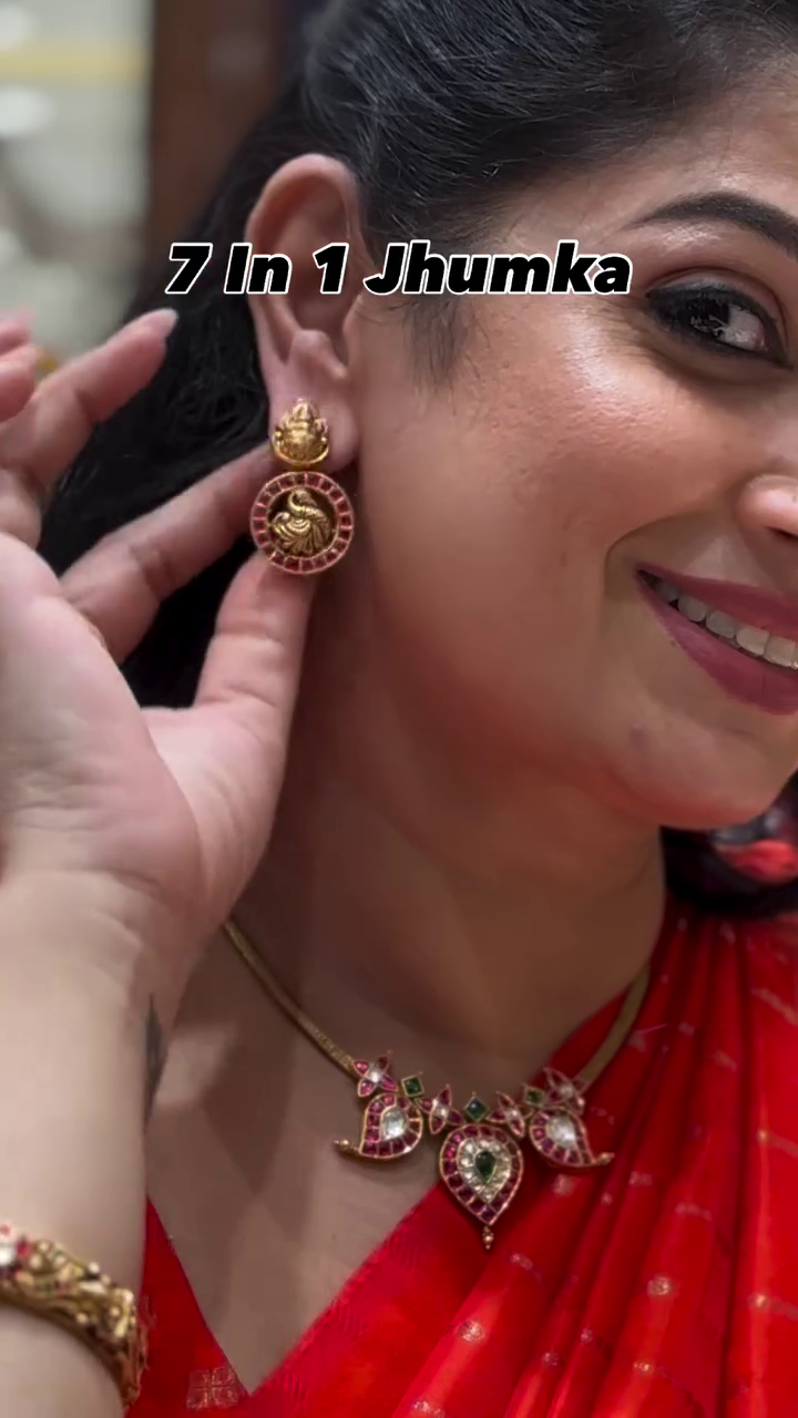 7 in 1 Gold Jhumkas From 'Mukunda Jewellers'