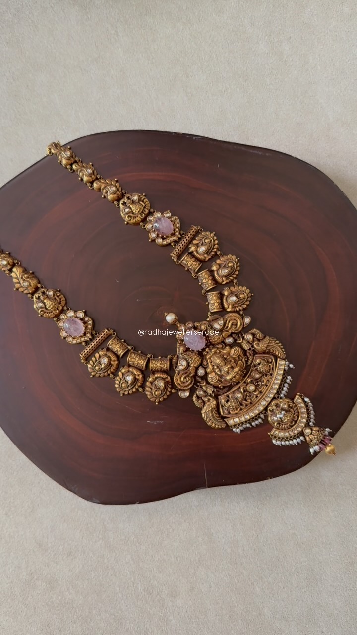 Antique Lakshmi Gold Haram From 'Radha Jewellers'