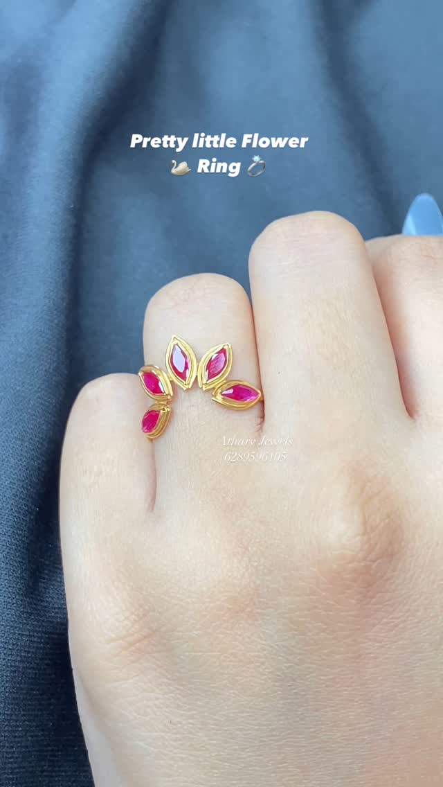 Antique Ruby Gold Finger Rings From 'Atharv Jewels'