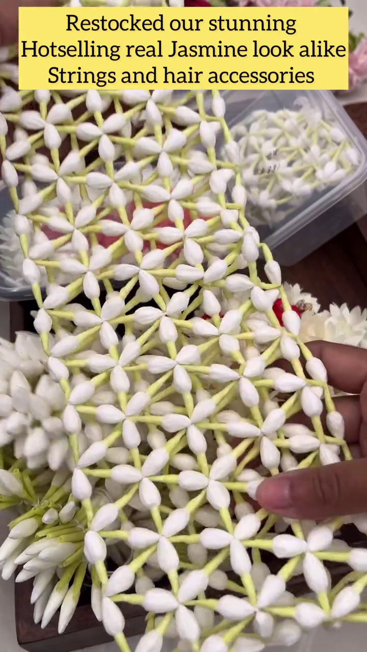Artificial Jasmine Flowers String For Hair From 'Sparkles By Archana'