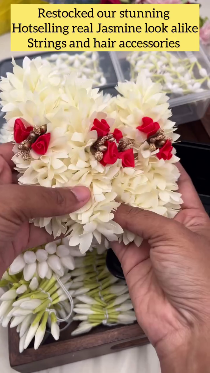 Artificial Jasmine Flowers String For Hair From 'Sparkles By Archana'