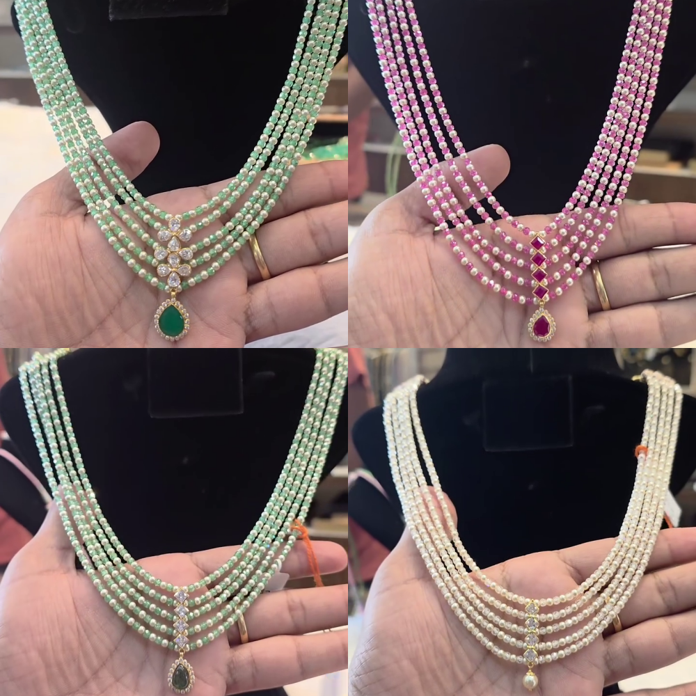 Beautiful Gold Pearl Necklace From 'Shree Jewellers '