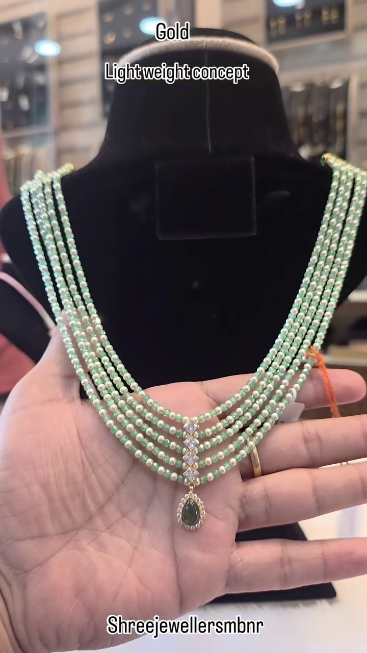 Beautiful Gold Pearl Necklace From 'Shree Jewellers '