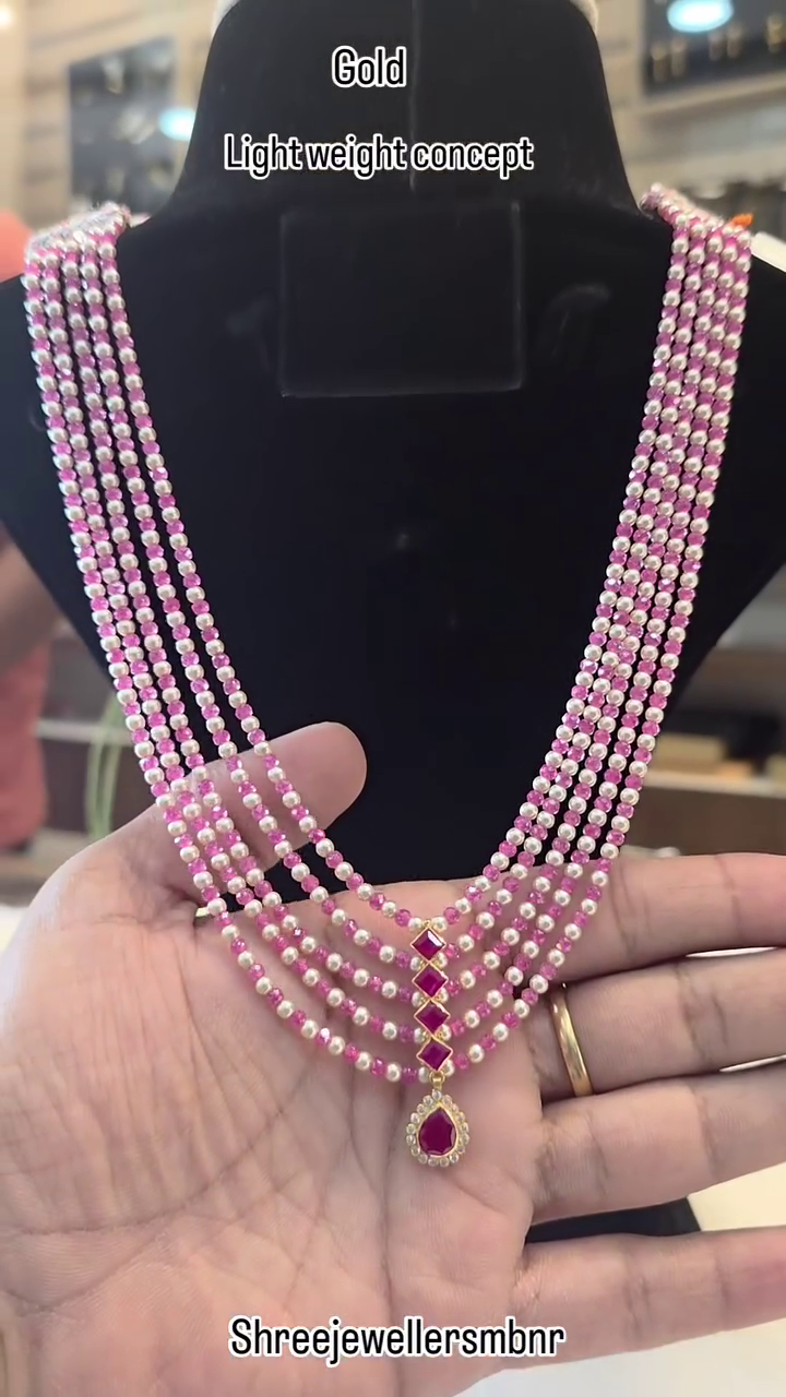 Beautiful Gold Pearl Necklace From 'Shree Jewellers '