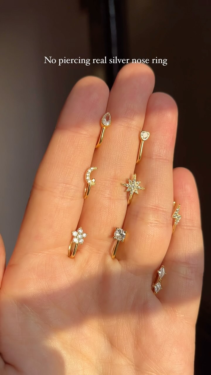 Clip On Silver Nose Ring From 'Rings N Pearls'