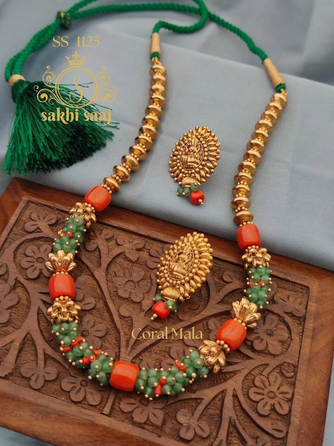 Coral Necklace Set From 'Sakhisaaj Jewellery'