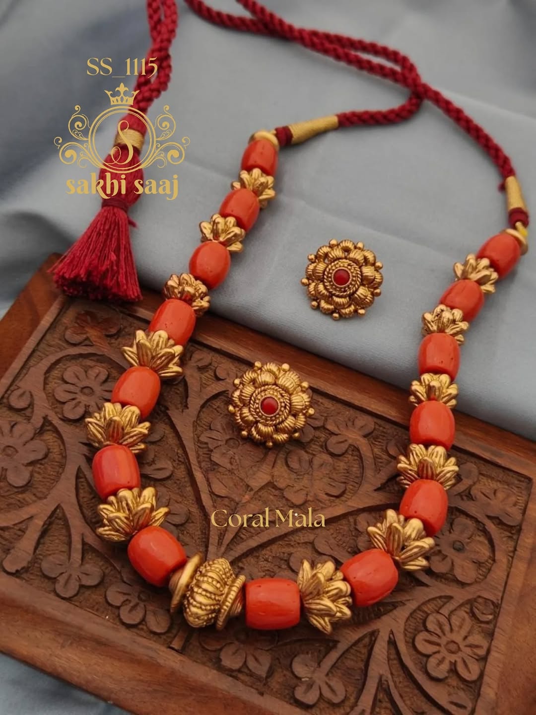 Coral Necklace Set From 'Sakhisaaj Jewellery'