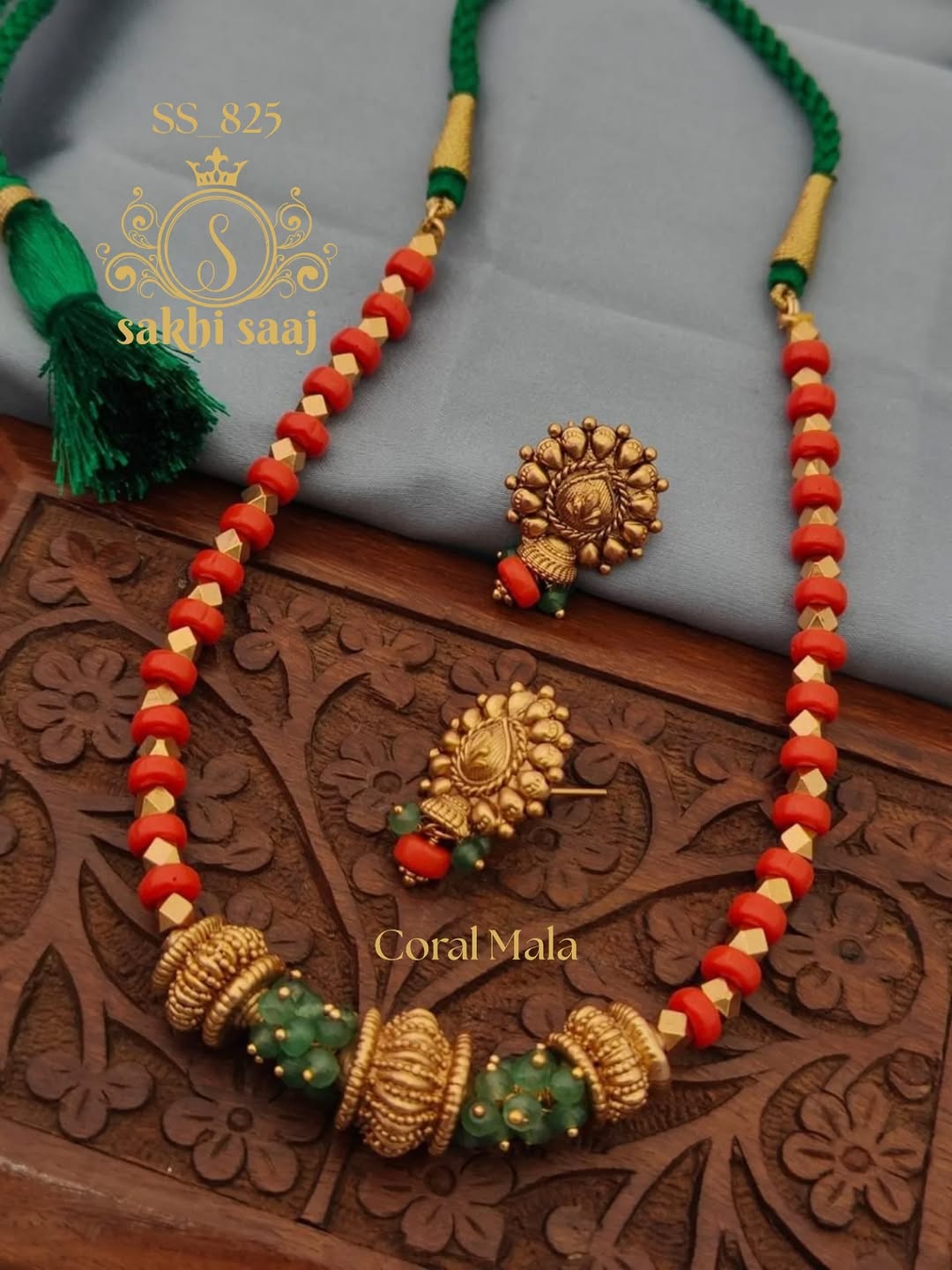 Coral Necklace Set From 'Sakhisaaj Jewellery'