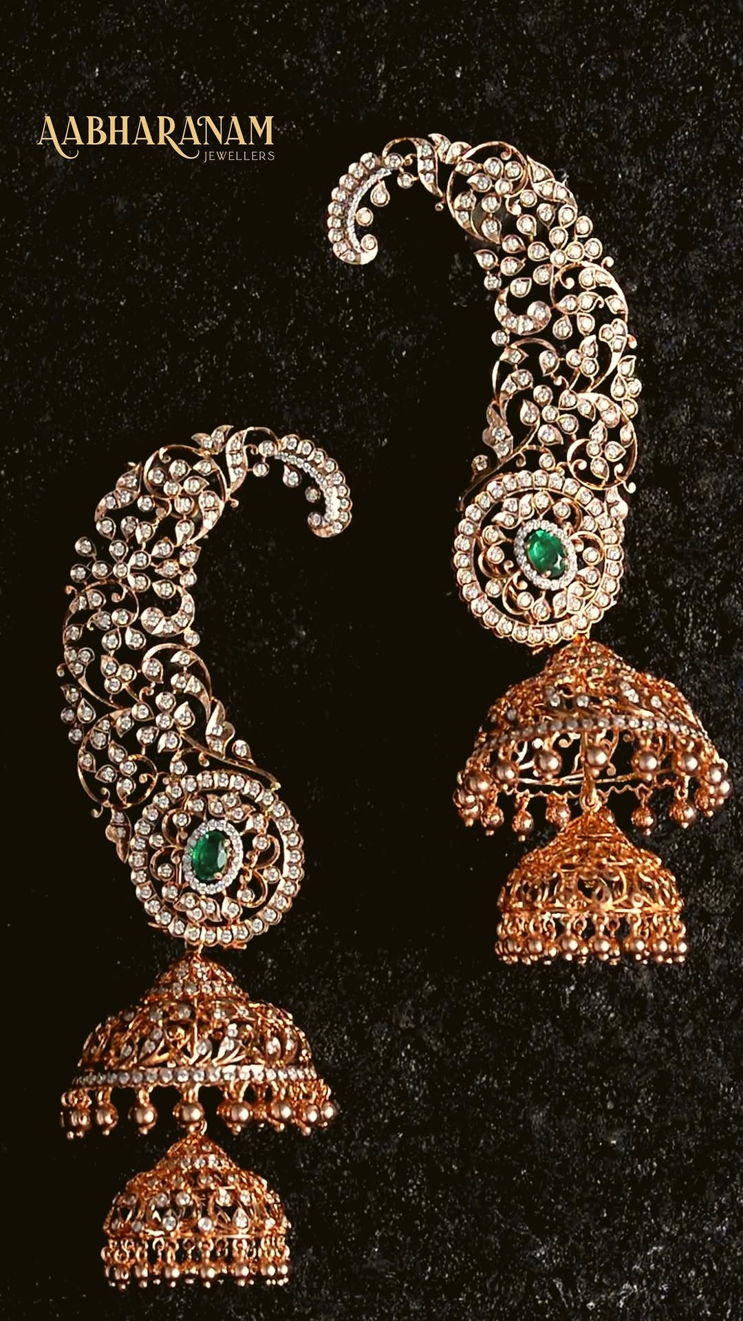 Diamond Earcuffs From 'Aabharanam Jewellers'