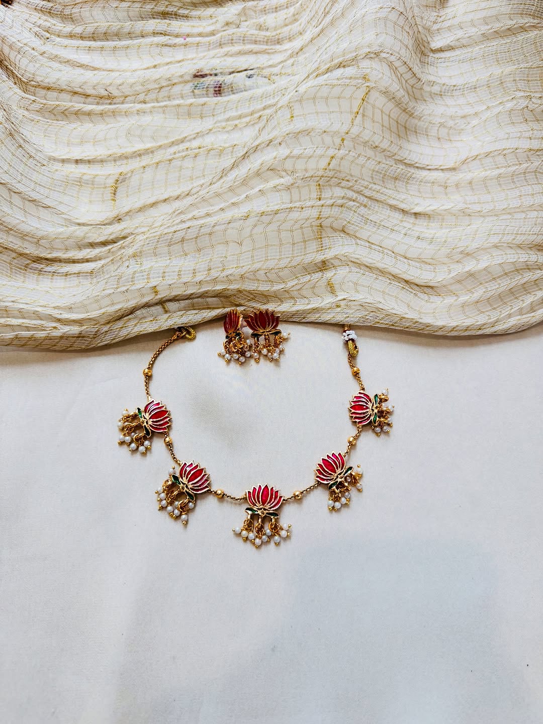 Imitation Lotus Necklace Collection From ' Shrishti Jewels'