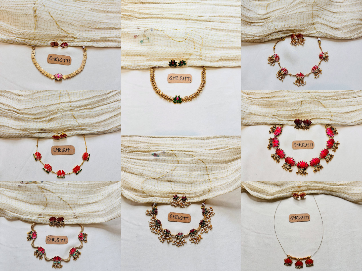 Imitation Lotus Necklace Collection From ' Shrishti Jewels'