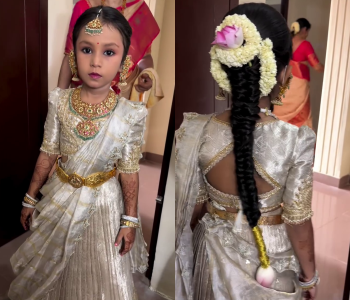 Kids Jewellery Styling For Silk Sarees By 'Vinodha Vinu'
