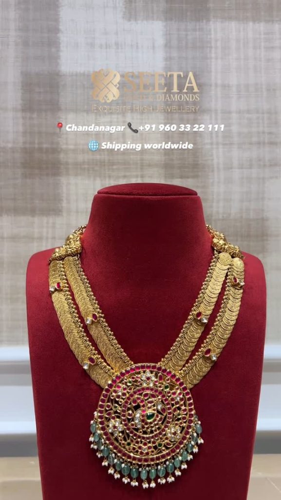 Kundan Coin Gold Necklace From 'Seeta Gold And Diamonds'