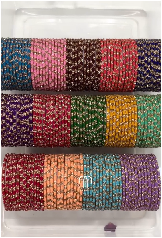 Lotus Glass Bangles From 'Mirdhu Art'