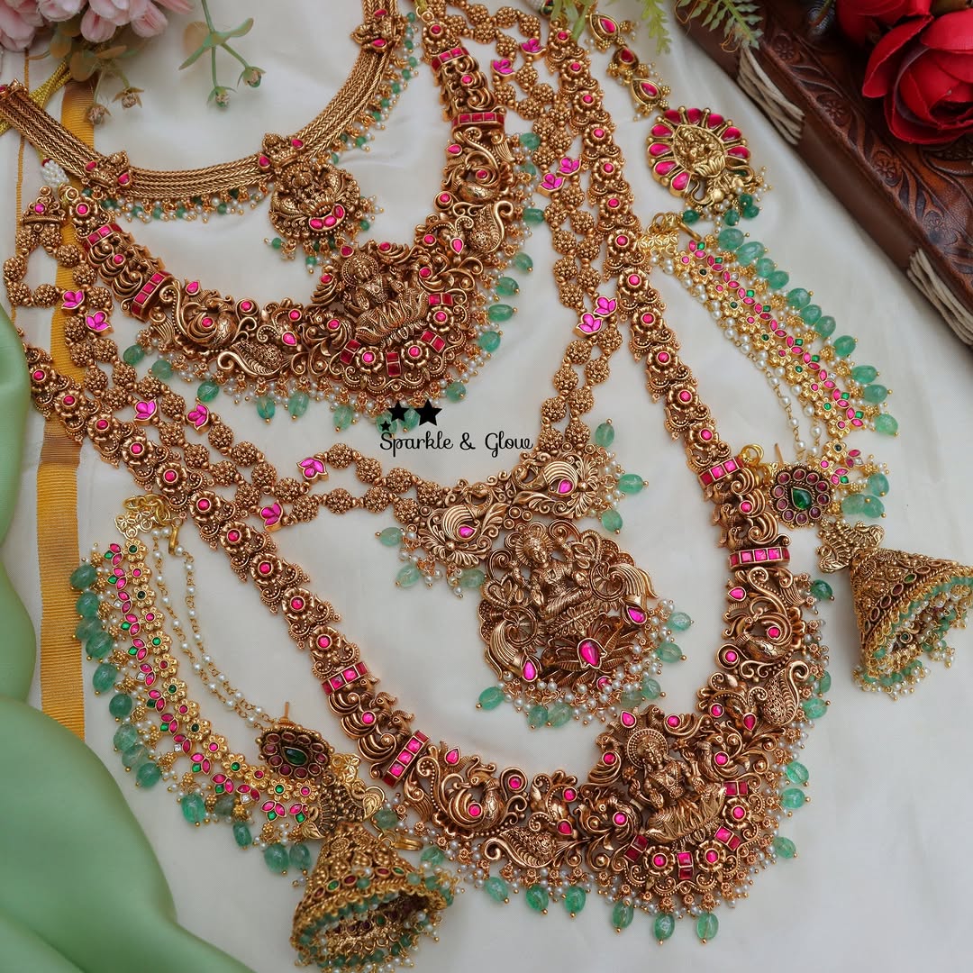 Temple Bridal Jewellery Sets From 'Sparkles By Archana'