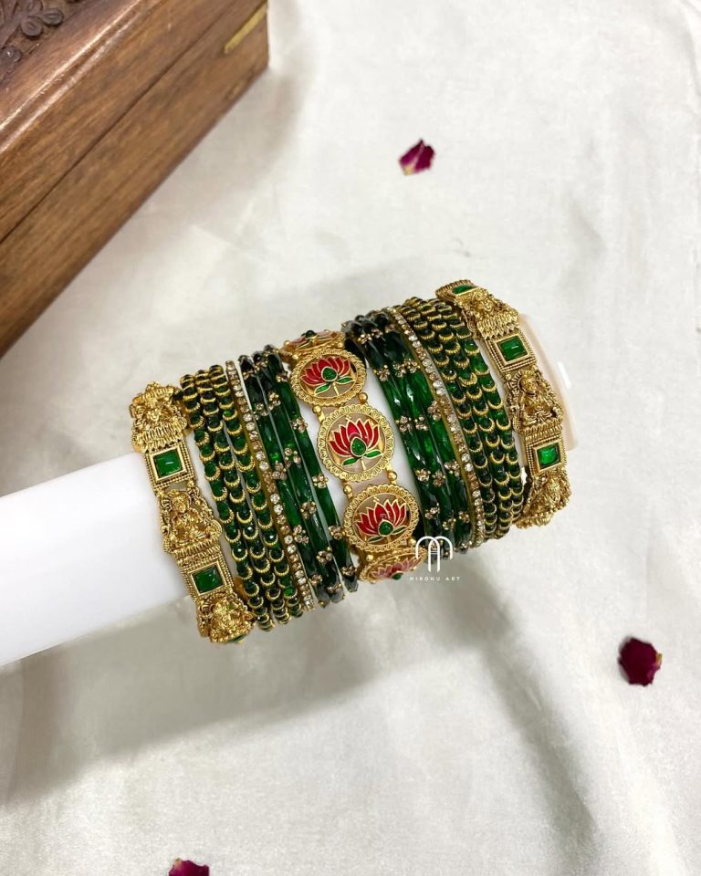 Tradition Lakshmi Glass Bangles From 'Mirdhu Art '