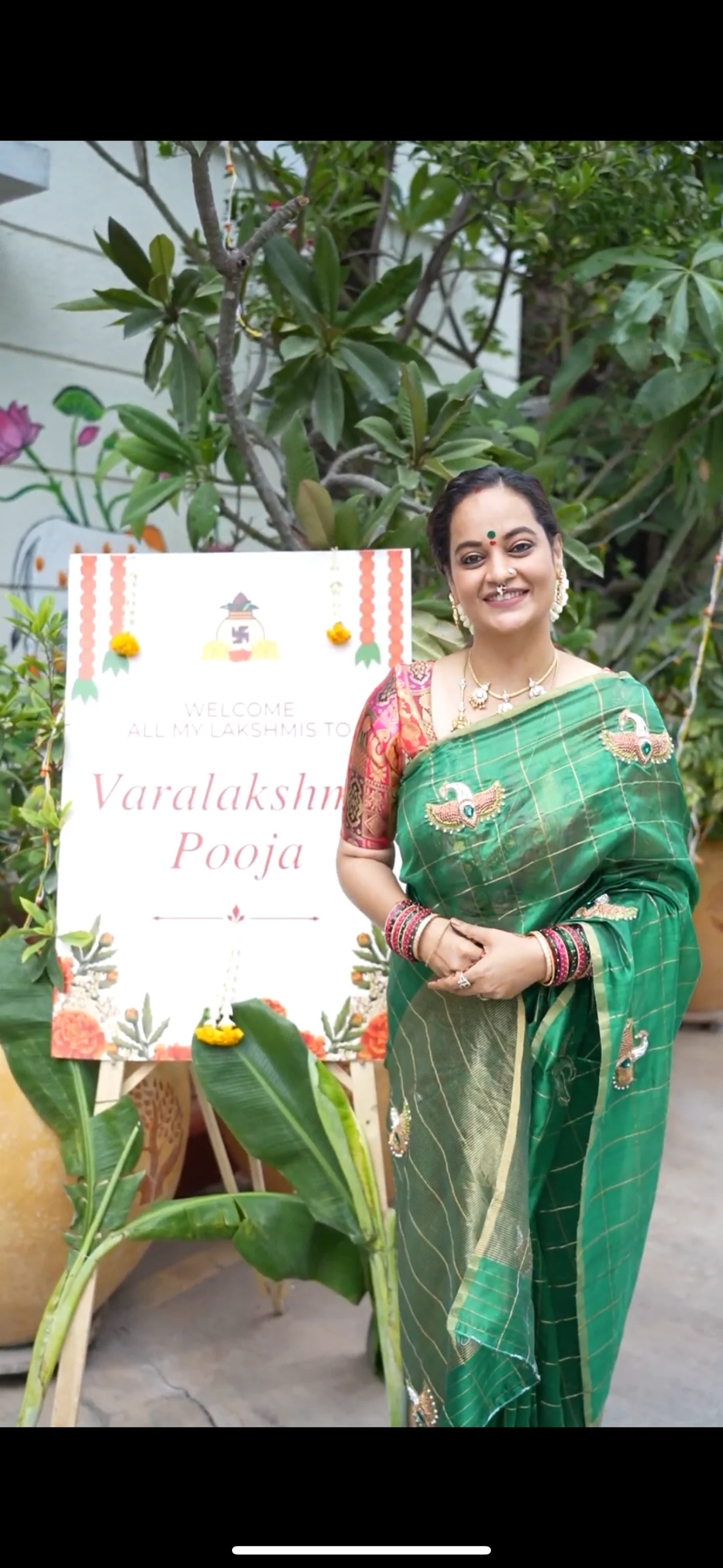 Chanderi Silk Mayapakshi Green Saree From 'Queens Jewel Emporium'