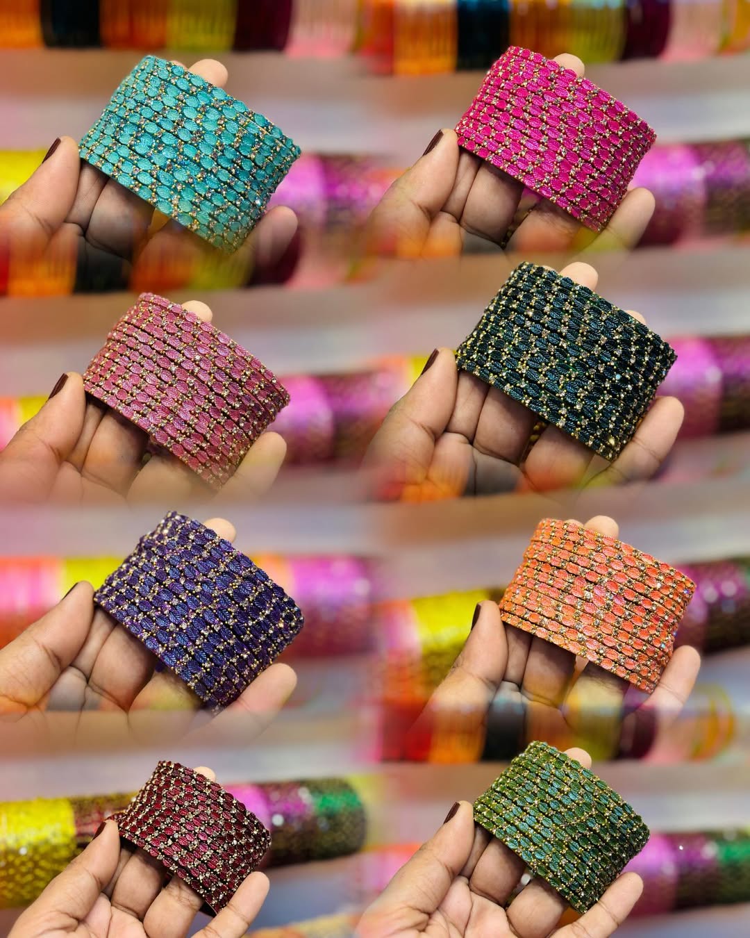 Rain Drop Glass Bangle Sets From 'Laksha Bangle Creation'