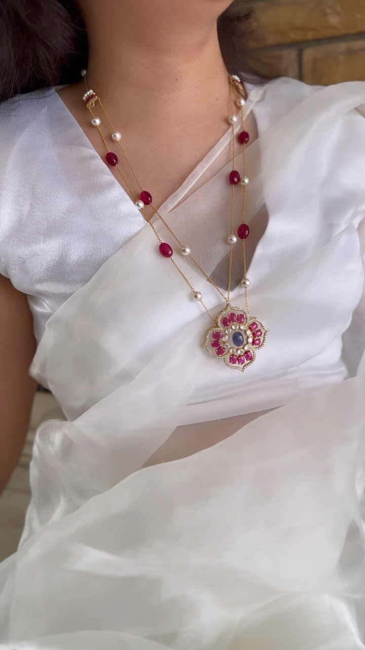 Two Layers Pearl and Beads Haram From 'Eterno India'