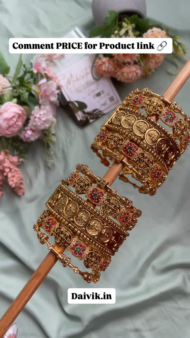 Antique Coin Kemp Bangles From 'Daivik'