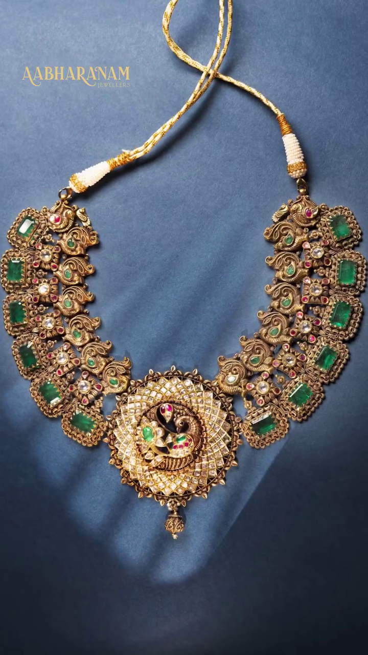 Bridal Emerald Necklace From 'Abharanam Jewellers'