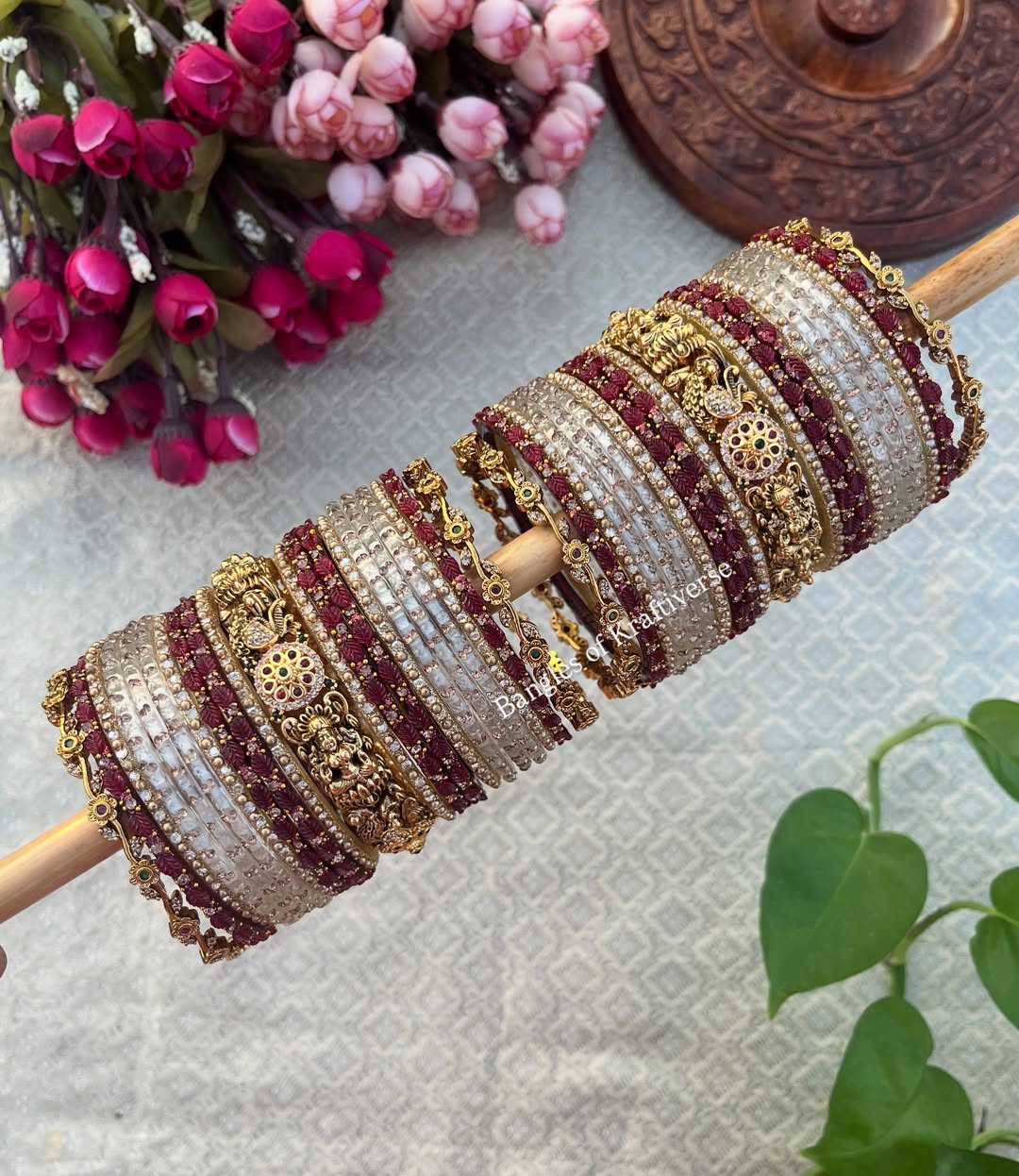 Customised Lakshmi and Glass Bangle Sets From 'Bangles of Kraftiverse'