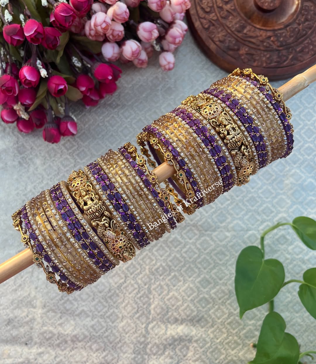 Customised Lakshmi and Glass Bangle Sets From 'Bangles of Kraftiverse'