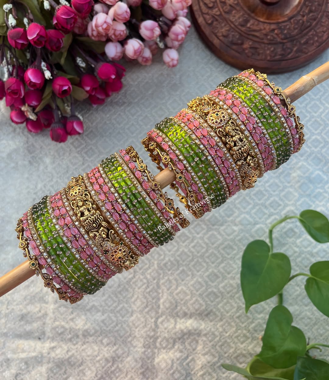 Customised Lakshmi and Glass Bangle Sets From 'Bangles of Kraftiverse'