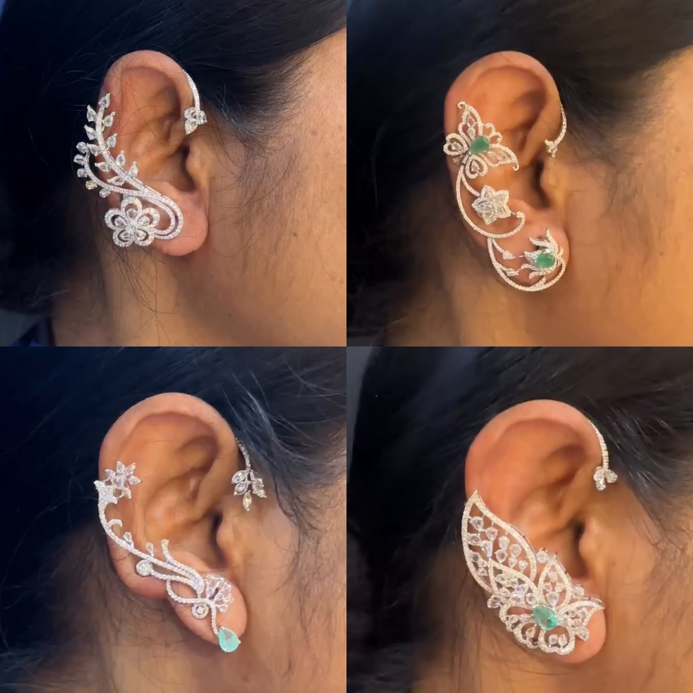 Diamond Ear Cuffs From 'Premraj Shantilal Jain Jewellers'