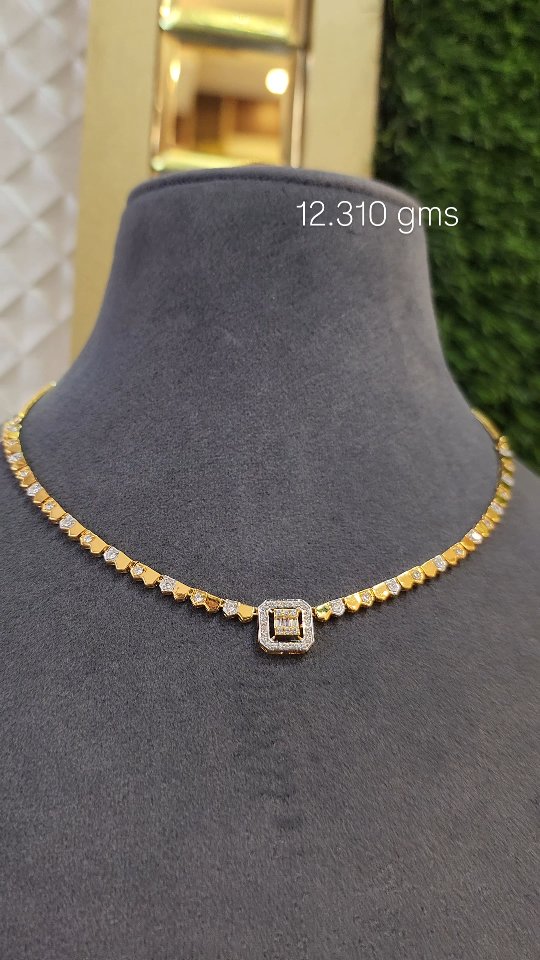 Gold Diamond Necklace From 'JR Jewellers'